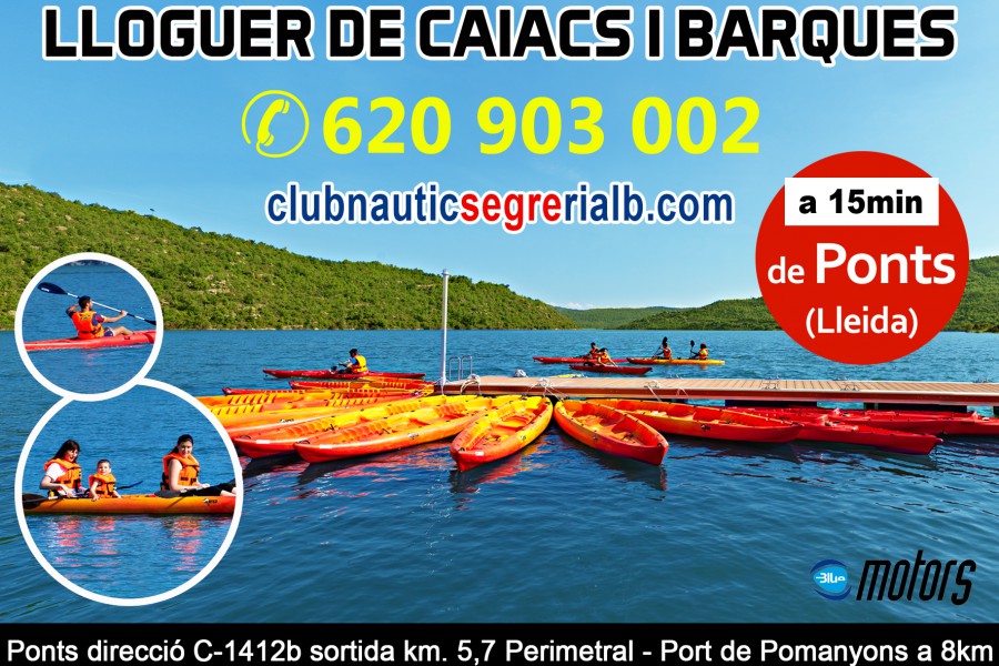 Lloguer de caiacs i barques